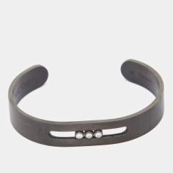Messika Move Diamonds Titanium Open Cuff Bracelet M